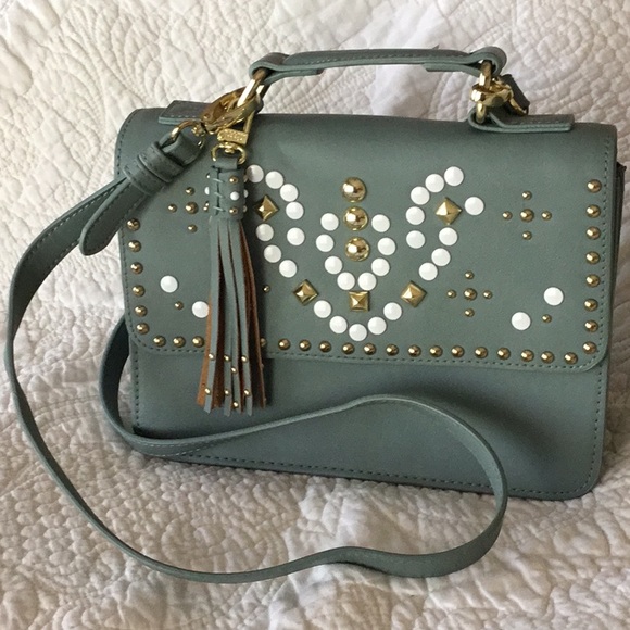 Steve Madden studs tassel shoulder crossbody bag - Picture 1 of 12